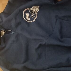 New York Giants size L team rated hoodie sweatshirt with big logo on back